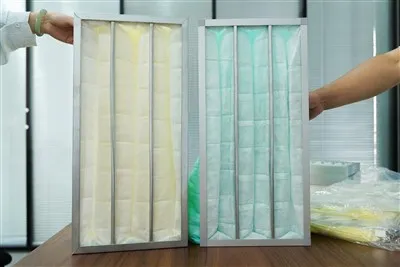 سیستم تهویه قاب آلومینیومی F7 F8 F9 فیلتر هوای جیب